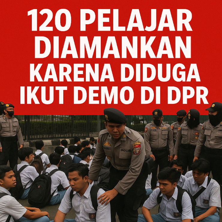 120 Pelajar Diamankan karena Diduga Ikut Demo di DPR